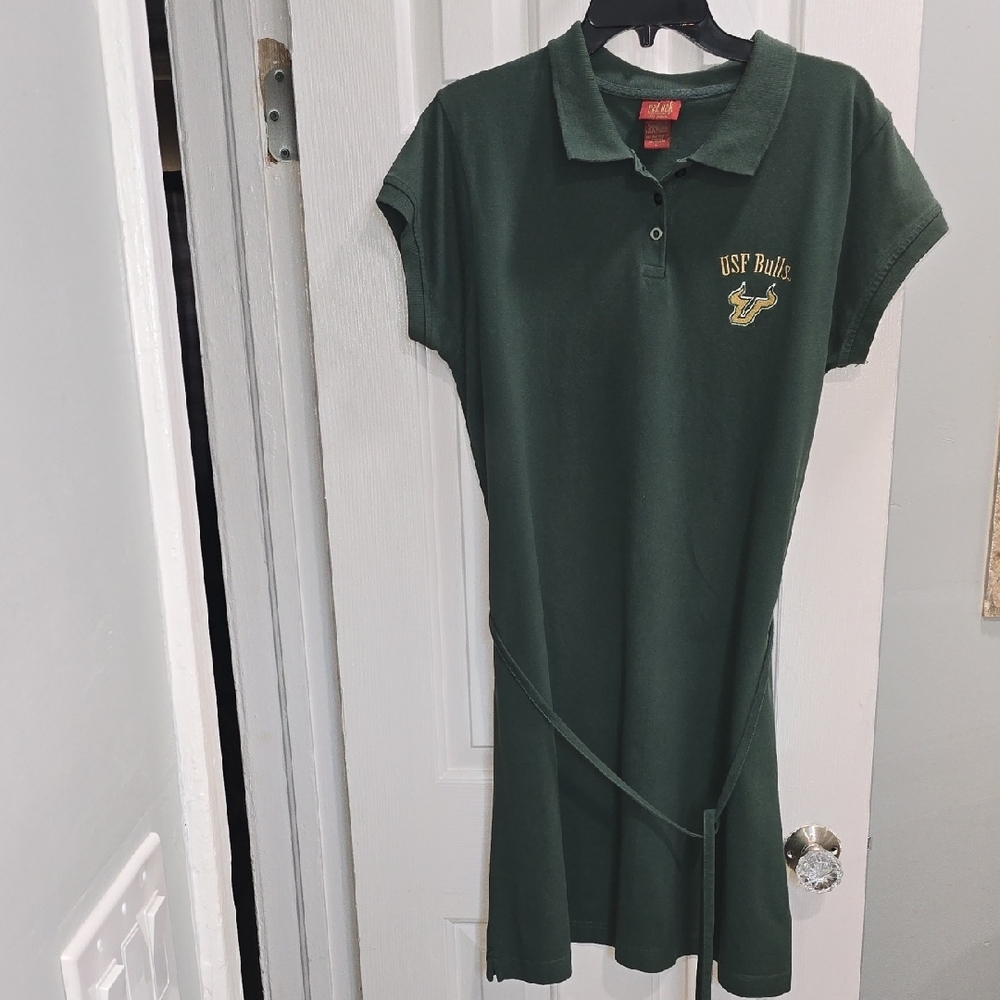 USF Bulls Green Polo Dress Size L - Picture 2 of 15